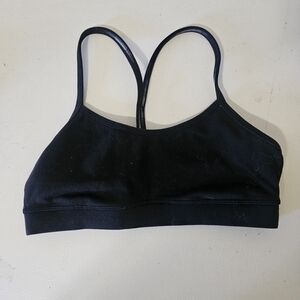 Lululemon Flow Y Sports Bra Black Women’s Size 4 Mesh Back